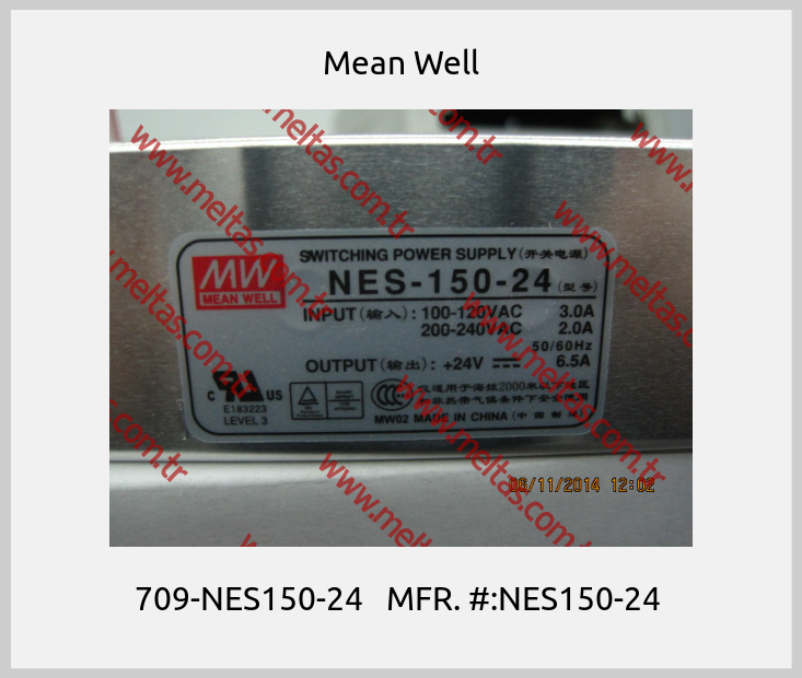 Mean Well-709-NES150-24   MFR. #:NES150-24 