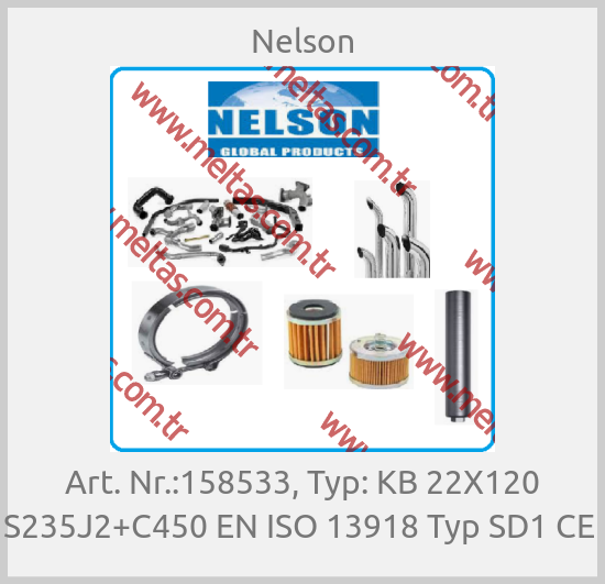 Nelson - Art. Nr.:158533, Typ: KB 22X120 S235J2+C450 EN ISO 13918 Typ SD1 CE 