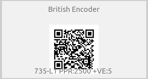 British Encoder - 735-L1 PPR:2500 +VE:5 