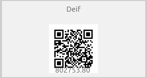 Deif - 802753.80 