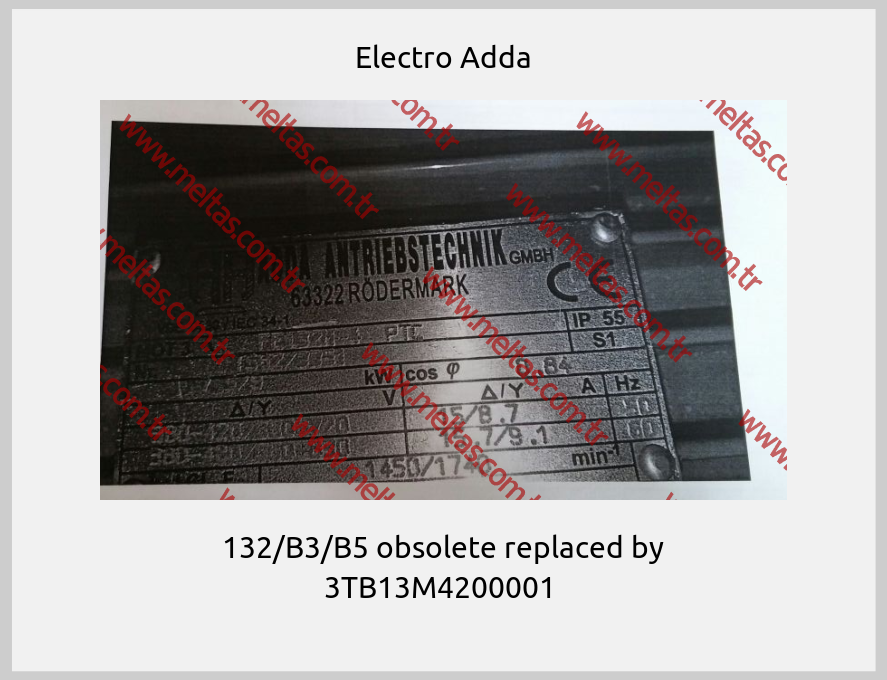 Electro Adda - 132/B3/B5 obsolete replaced by 3TB13M4200001 