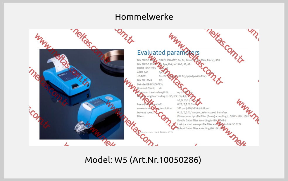Hommelwerke-Model: W5 (Art.Nr.10050286) 
