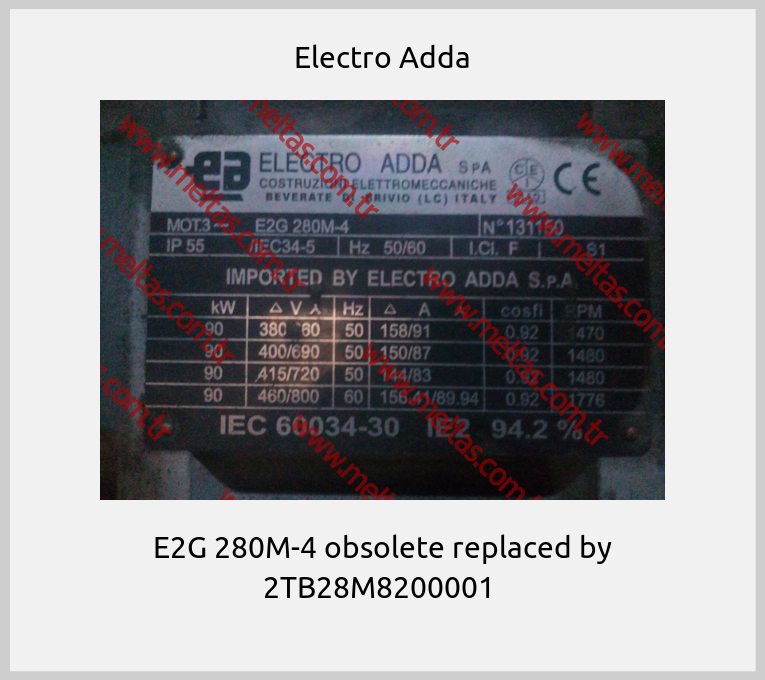 Electro Adda-E2G 280M-4 obsolete replaced by 2TB28M8200001 