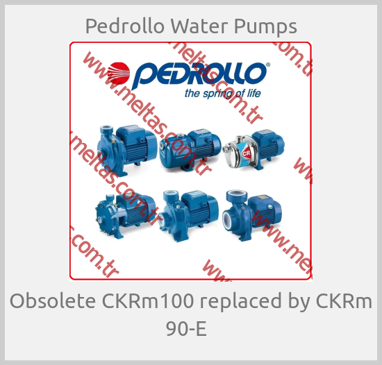 Pedrollo Water Pumps - Obsolete CKRm100 replaced by CKRm 90-E  