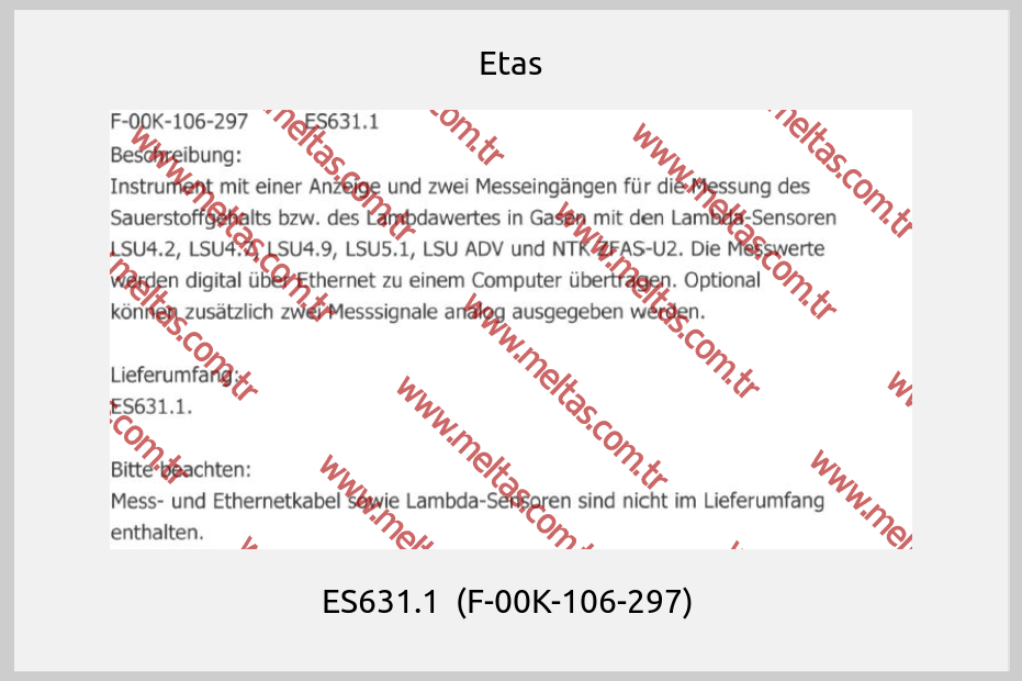 Etas - ES631.1  (F-00K-106-297) 