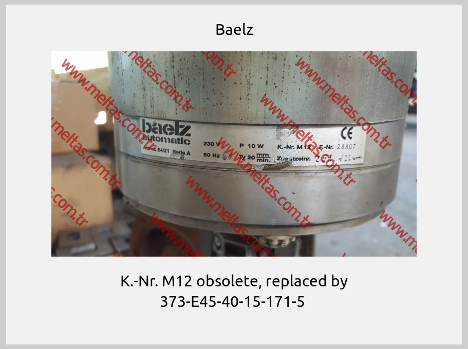 Baelz-K.-Nr. M12 obsolete, replaced by 373-E45-40-15-171-5 