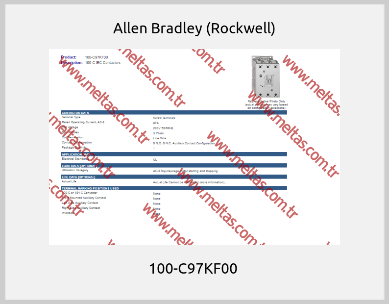 Allen Bradley (Rockwell) - 100-C97KF00 