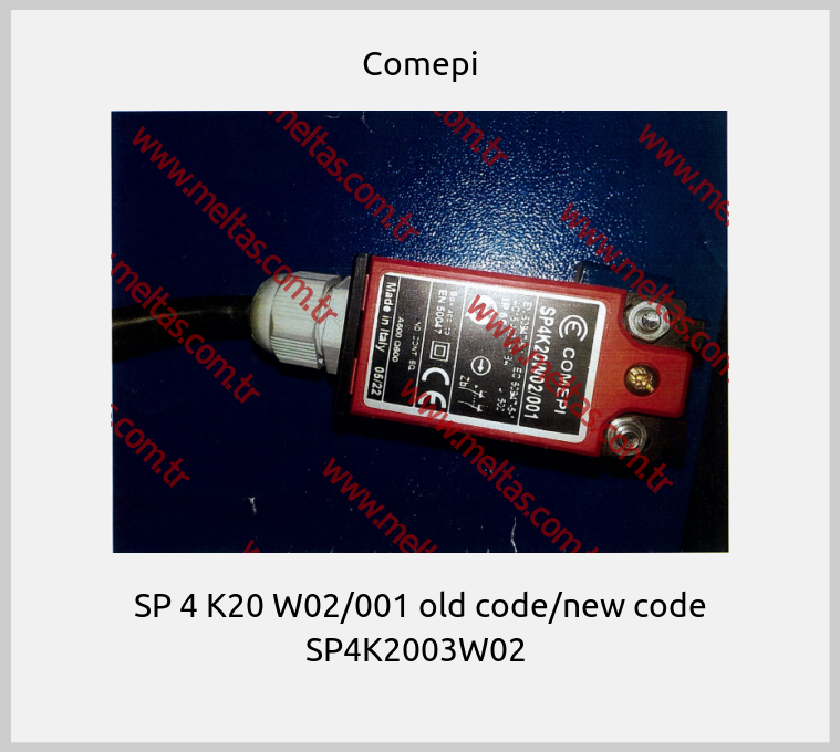 Comepi-SP 4 K20 W02/001 old code/new code SP4K2003W02 