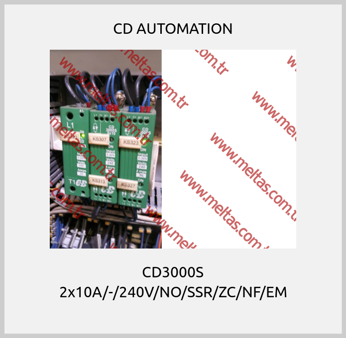 CD AUTOMATION - CD3000S 2x10A/-/240V/NO/SSR/ZC/NF/EM