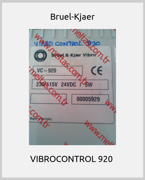 Bruel-Kjaer - VIBROCONTROL 920 