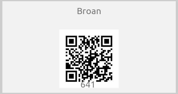 Broan - 641 