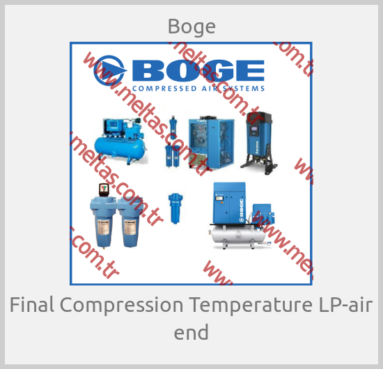 Boge - Final Compression Temperature LP-air end