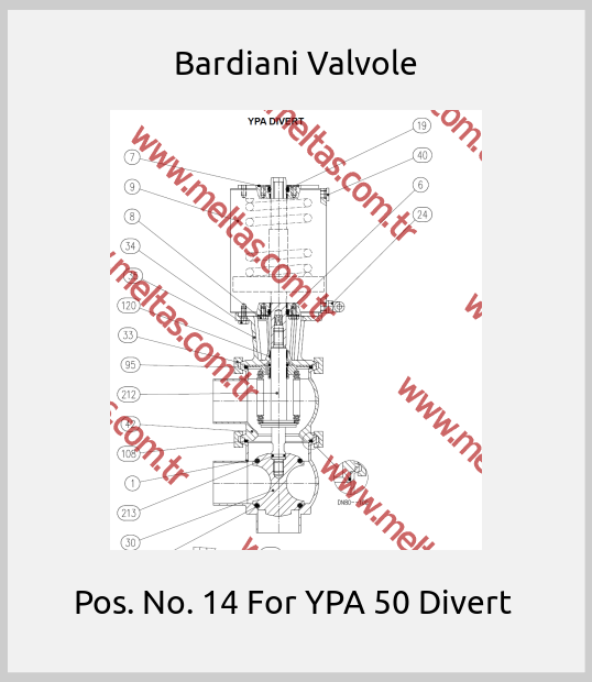 Bardiani Valvole - Pos. No. 14 For YPA 50 Divert 