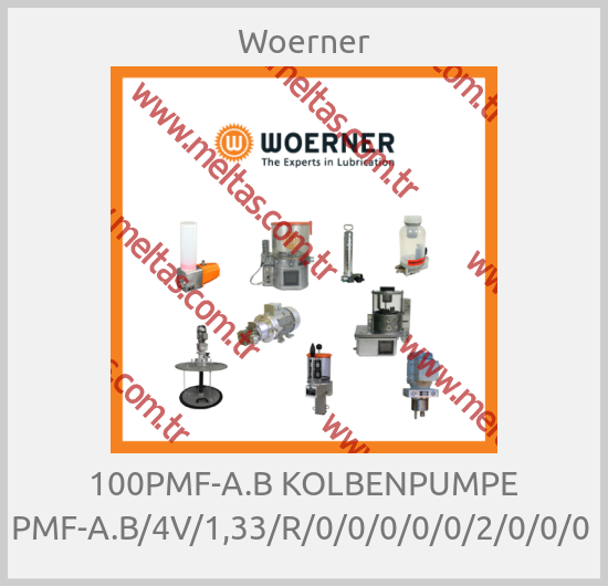 Woerner - 100PMF-A.B KOLBENPUMPE PMF-A.B/4V/1,33/R/0/0/0/0/0/2/0/0/0 