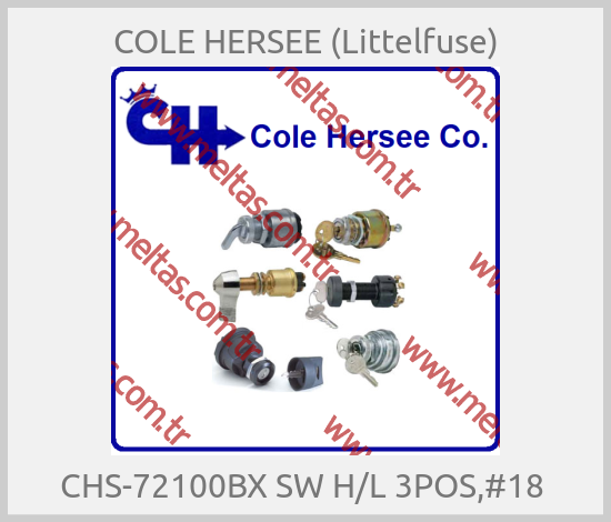 COLE HERSEE (Littelfuse)-CHS-72100BX SW H/L 3POS,#18 
