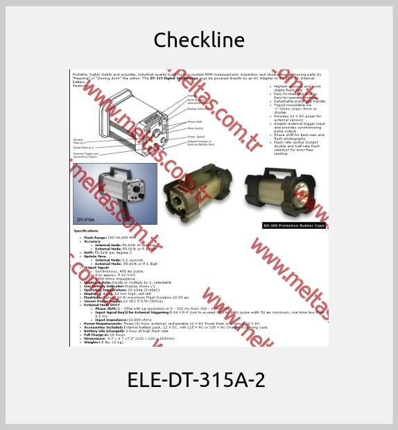 Checkline - ELE-DT-315A-2 