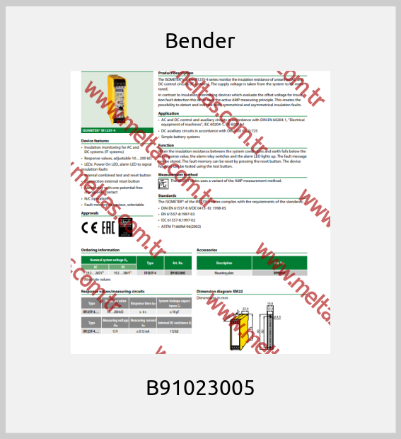 Bender - B91023005