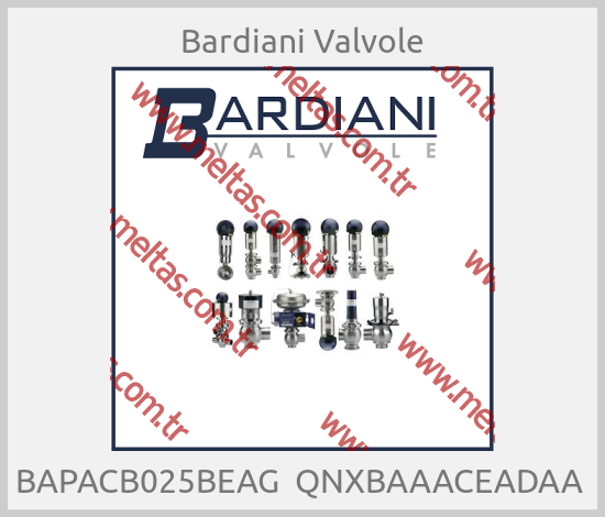 Bardiani Valvole - BAPACB025BEAG  QNXBAAACEADAA 