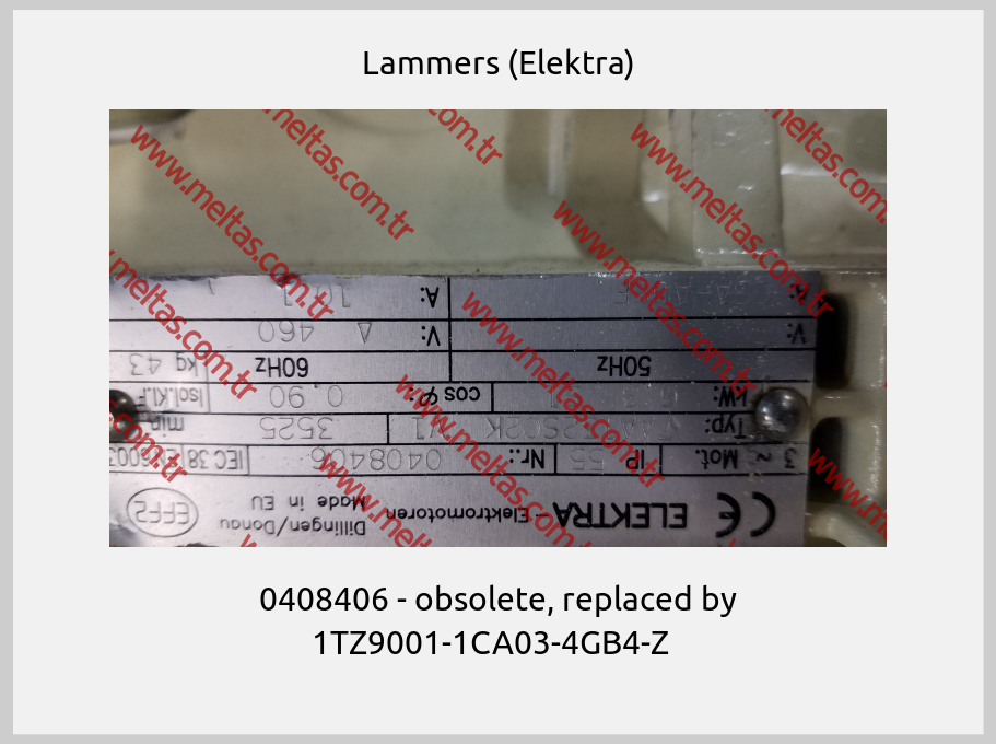 Lammers (Elektra) -  0408406 - obsolete, replaced by 1TZ9001-1CA03-4GB4-Z  