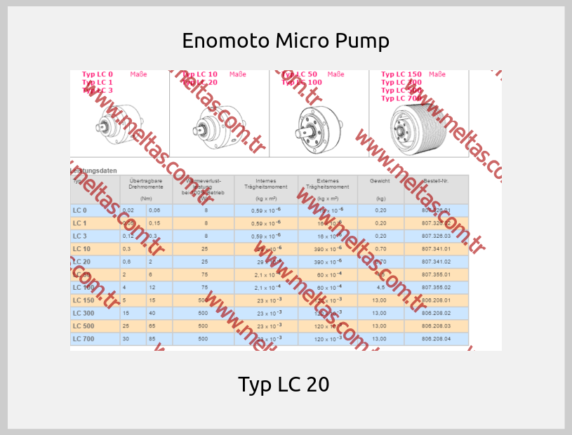 Enomoto Micro Pump - Typ LC 20 