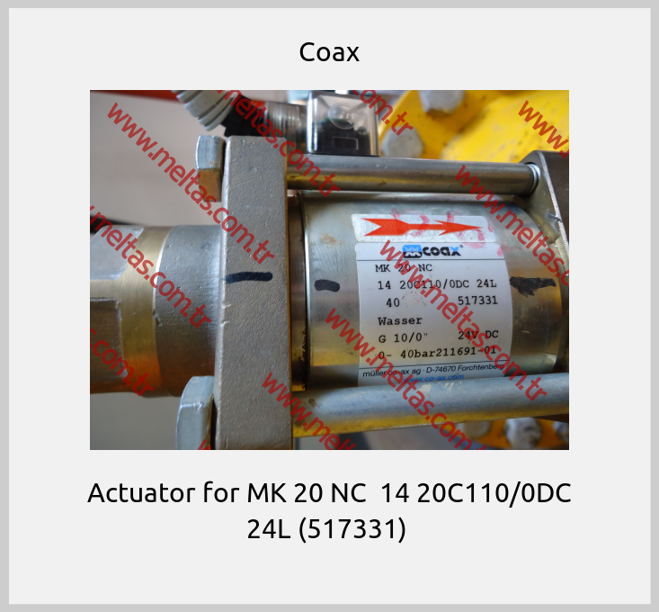 Coax - Actuator for MK 20 NC  14 20C110/0DC 24L (517331) 