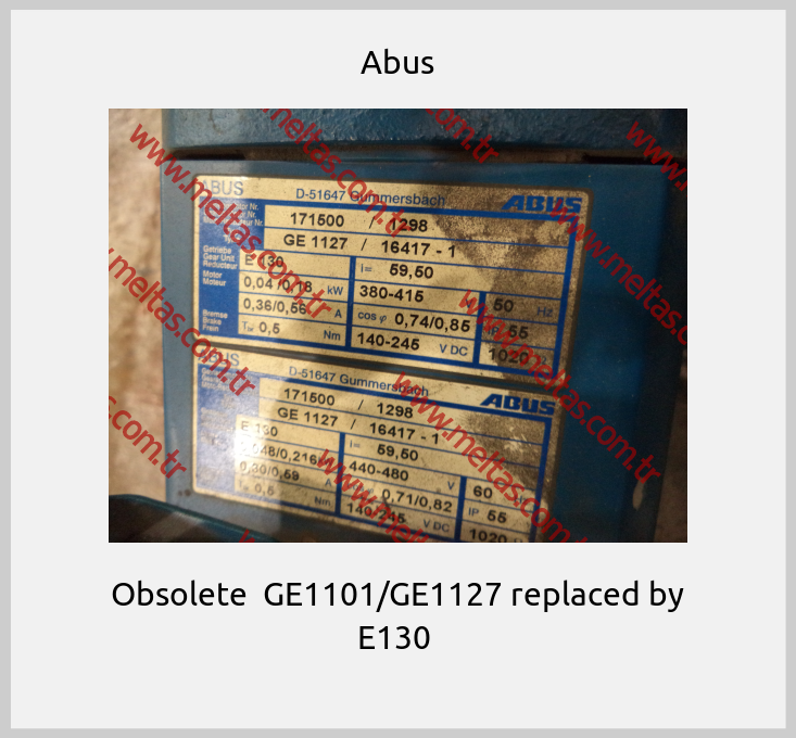 Abus - Obsolete  GE1101/GE1127 replaced by E130 
