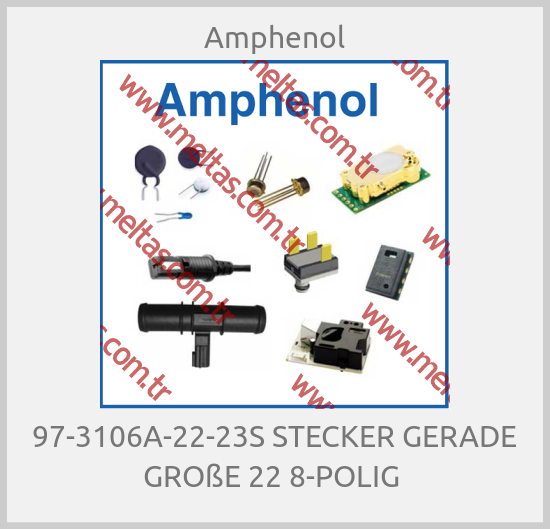 Amphenol - 97-3106A-22-23S STECKER GERADE GROßE 22 8-POLIG 