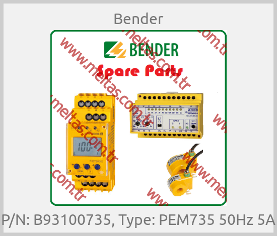 Bender-P/N: B93100735, Type: PEM735 50Hz 5A