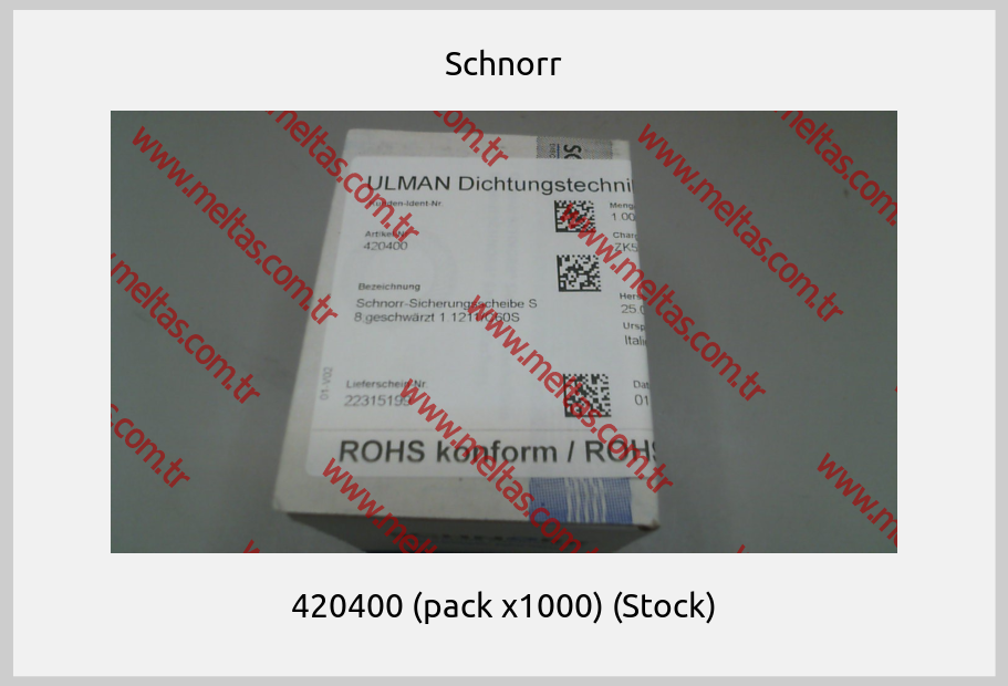 Schnorr - 420400 (pack x1000) (Stock)