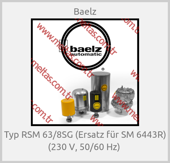 Baelz - Typ RSM 63/8SG (Ersatz für SM 6443R) (230 V, 50/60 Hz) 