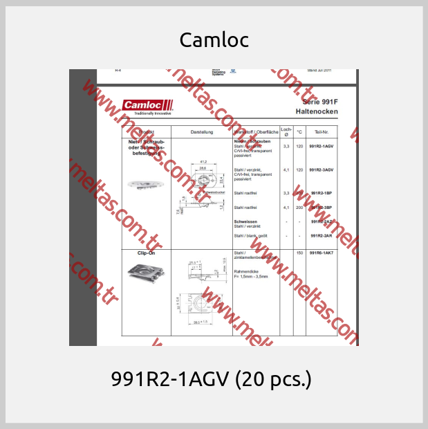 Camloc - 991R2-1AGV (20 pcs.) 