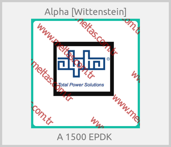 Alpha [Wittenstein] - A 1500 EPDK 