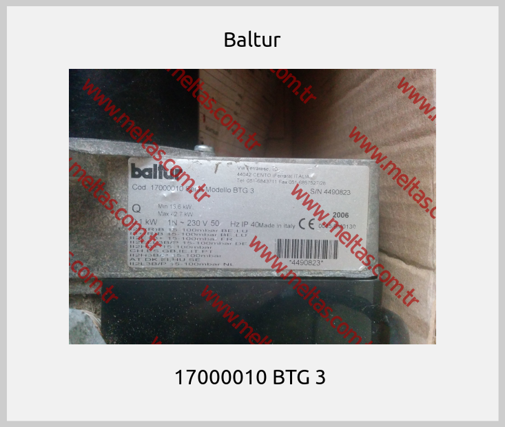 Baltur - 17000010 BTG 3 