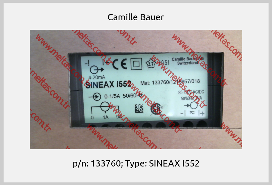 Camille Bauer - p/n: 133760; Type: SINEAX I552