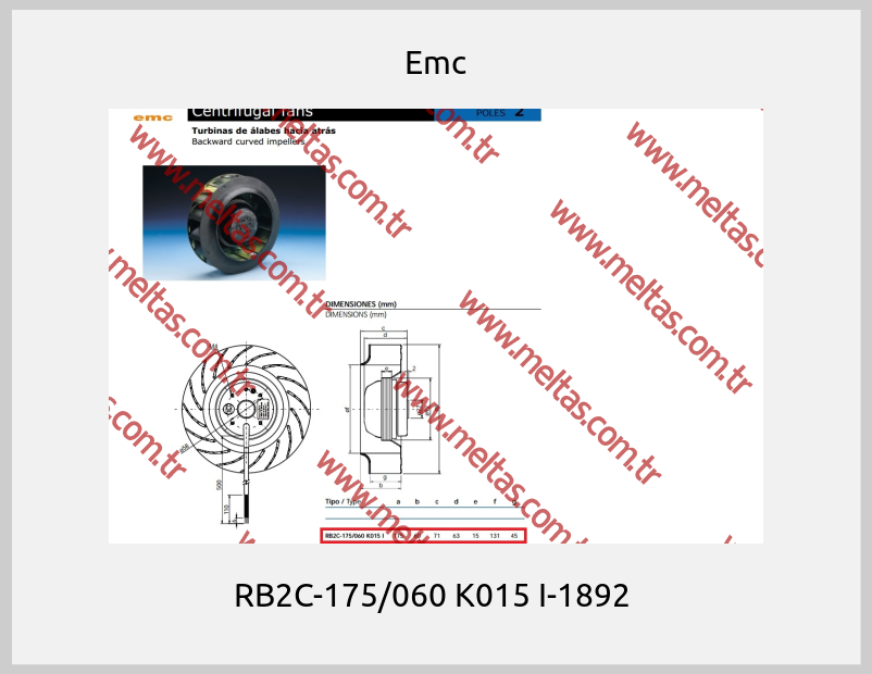 Emc - RB2C-175/060 K015 I-1892 