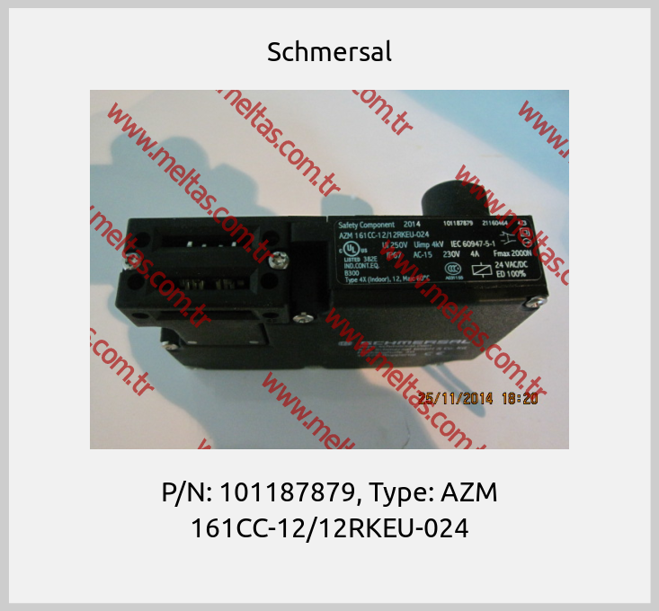 Schmersal - P/N: 101187879, Type: AZM 161CC-12/12RKEU-024