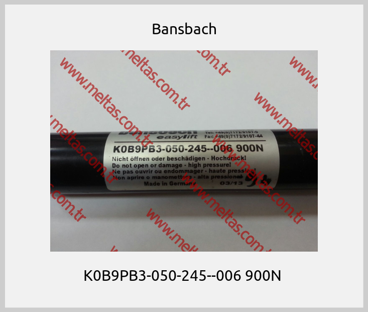 Bansbach - K0B9PB3-050-245--006 900N 