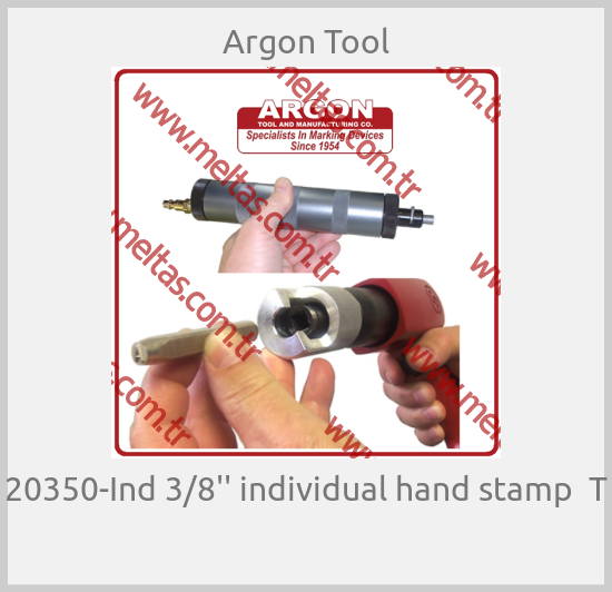 Argon Tool - 20350-Ind 3/8'' individual hand stamp  T 