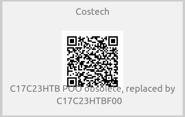 Costech - C17C23HTB POO obsolete, replaced by C17C23HTBF00   