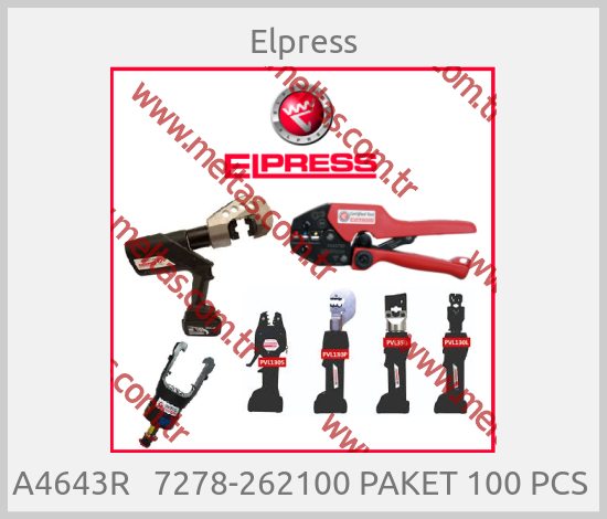 Elpress - A4643R   7278-262100 PAKET 100 PCS 