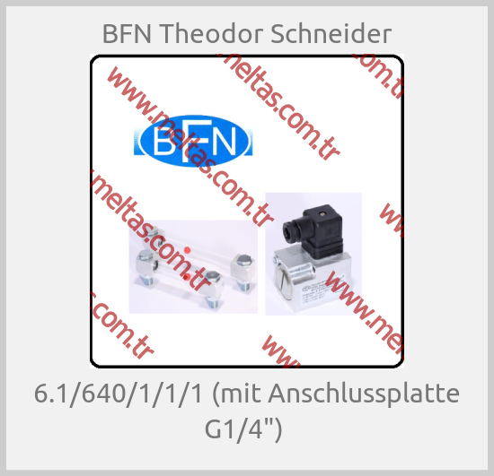 BFN Theodor Schneider-6.1/640/1/1/1 (mit Anschlussplatte G1/4") 