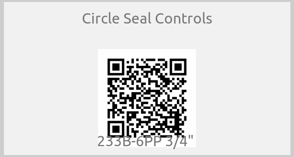 Circle Seal Controls - 233B-6PP 3/4" 