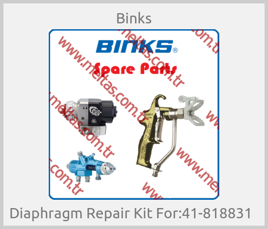 Binks - Diaphragm Repair Kit For:41-818831  