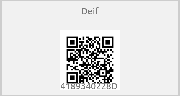 Deif - 4189340228D 