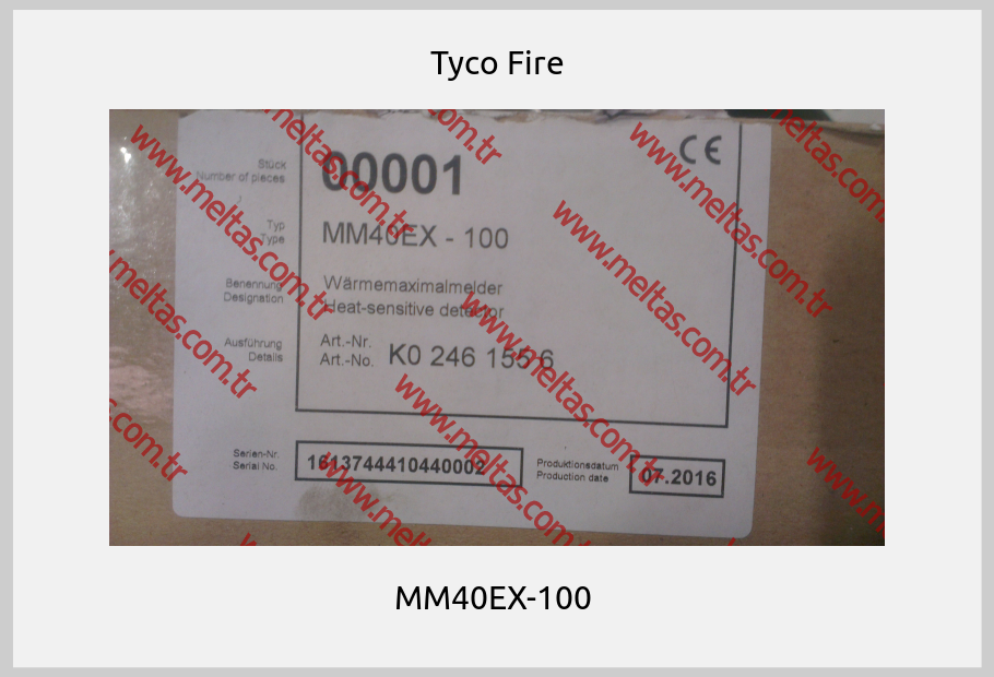 Tyco Fire - MM40EX-100 