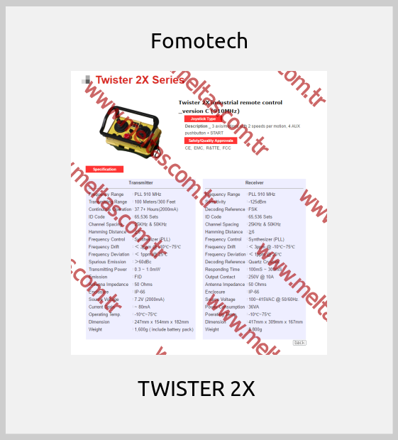 Fomotech - TWISTER 2X 