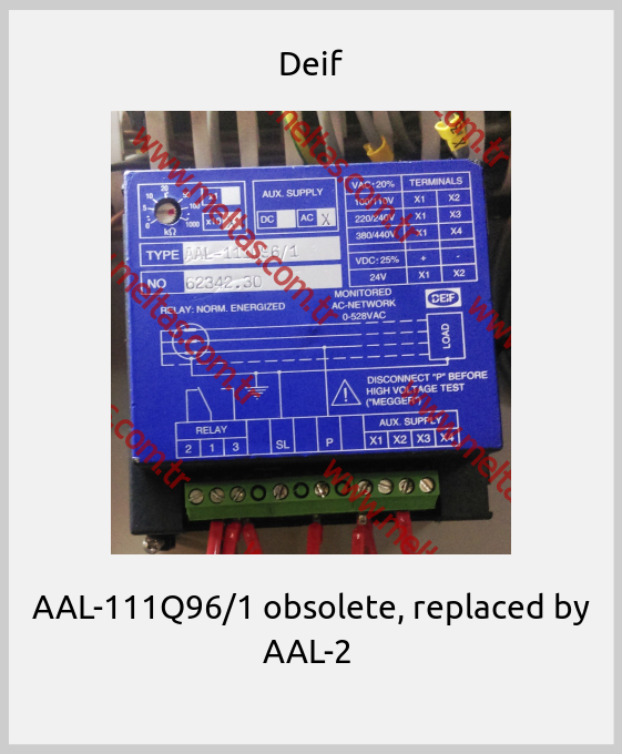 Deif - AAL-111Q96/1 obsolete, replaced by AAL-2 