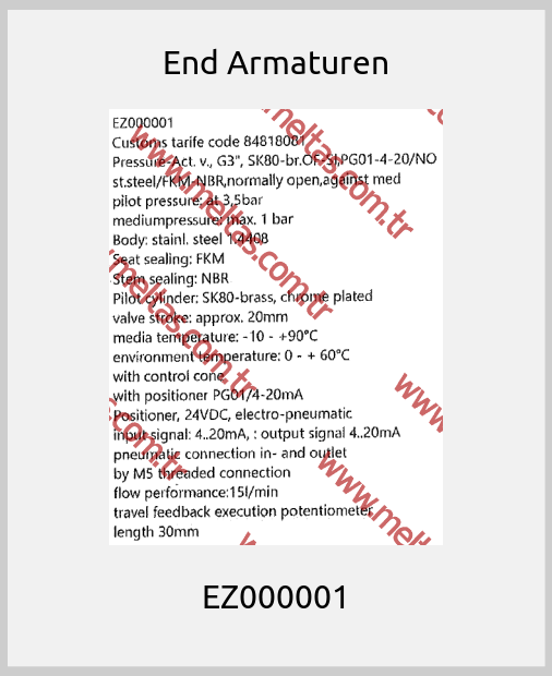 End Armaturen - EZ000001