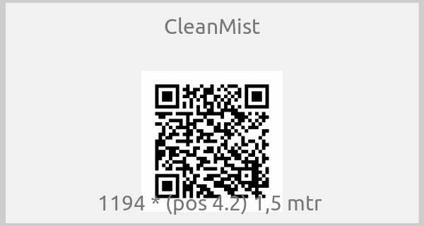 CleanMist - 1194 * (pos 4.2) 1,5 mtr 