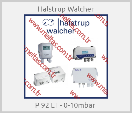 Halstrup Walcher - P 92 LT - 0-10mbar 